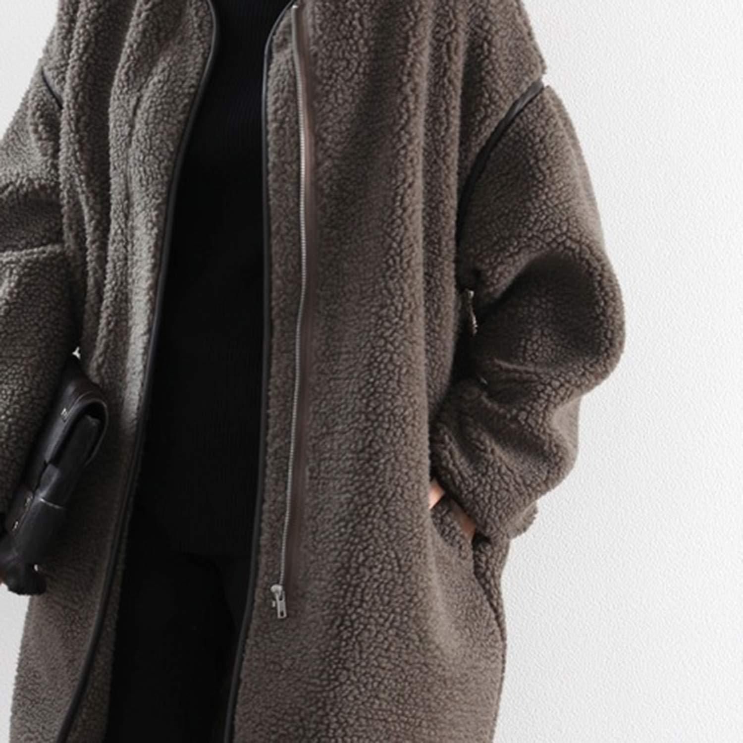 Fano Studios】 Leather piping boa jacket culto.pro